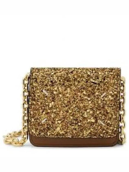 Glitter Micro Chain Link Leather Half Wallet Gold - MAISON MARGIELA - BALAAN 2