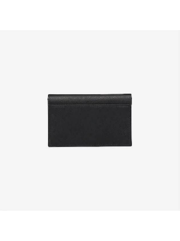 Saffiano Metal Logo Card Wallet Black - PRADA - BALAAN 3