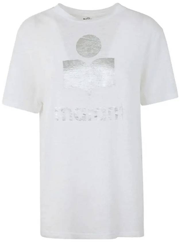 Zwell Logo Print Short Sleeve T-Shirt White - ISABEL MARANT - BALAAN 2