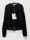 Women's Viscose Knit Zip-up Padded Cardigan Black 94858 00 999CH - MONCLER - BALAAN 1