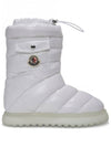 Gaia Logo Patch Pocket Padded Winter Boots White - MONCLER - BALAAN 2