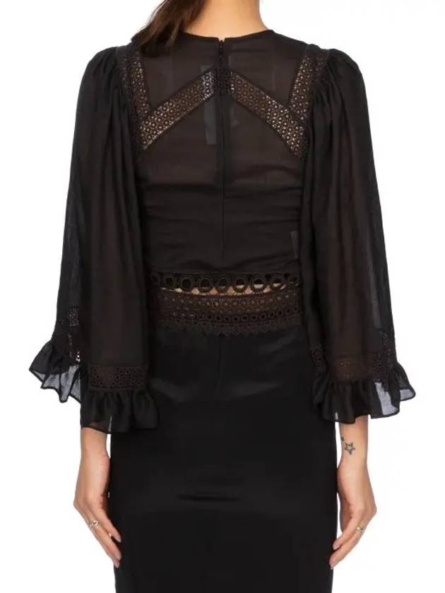 McCue Lace Blouse Black - ALEXANDER MCQUEEN - BALAAN 5