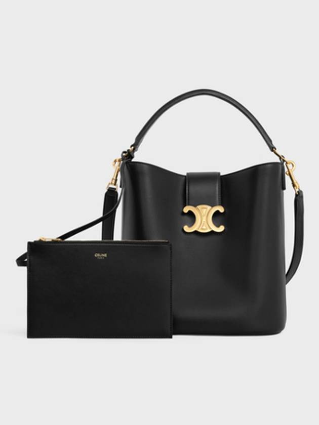 Medium Louise Bag Smooth Calfskin Shoulder Bag Black - CELINE - BALAAN 4