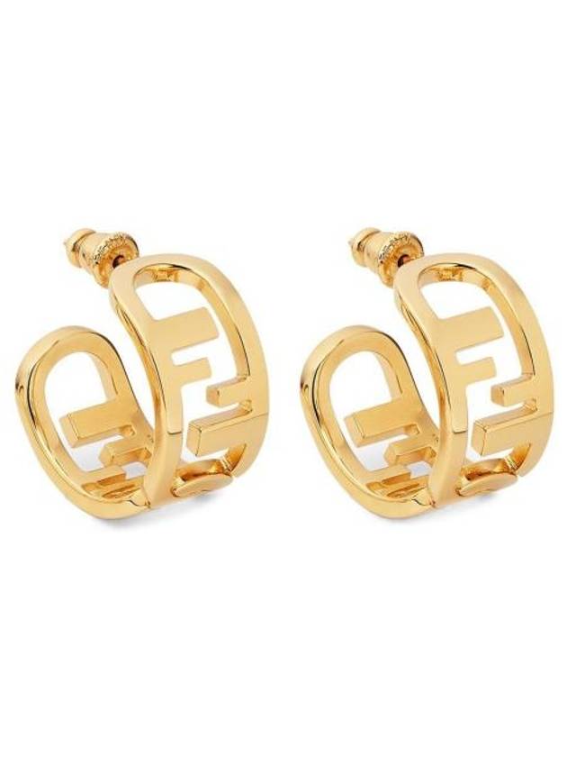 O'Lock Metal Earrings Gold - FENDI - BALAAN 2