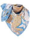 LV Journey Square 90 Scarf Blue - LOUIS VUITTON - BALAAN 5