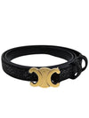 Triomphe Strass Small Suede Calfskin Belt Black - CELINE - BALAAN 1