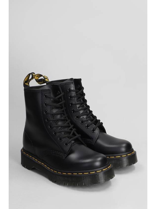 1460 Bex Smooth Leather Platform Worker Boots Black - DR. MARTENS - BALAAN 3