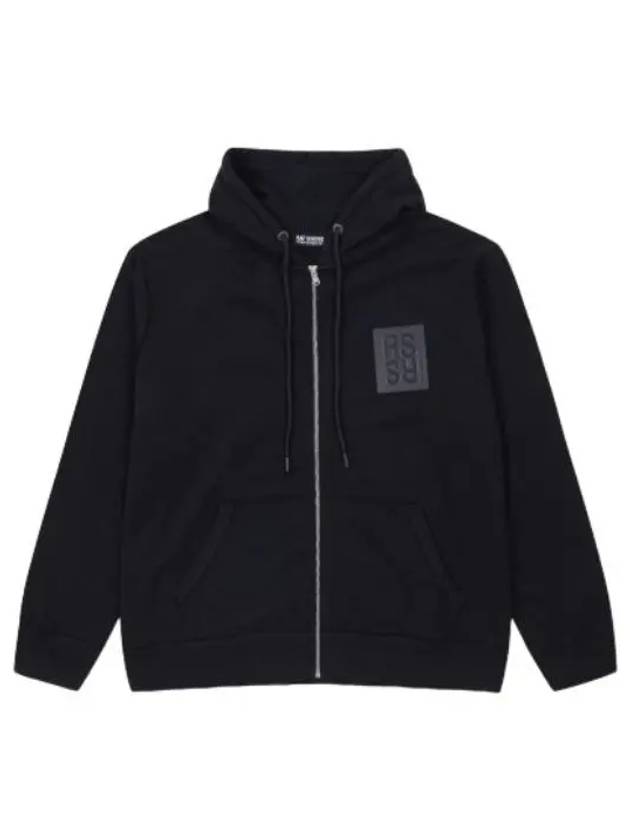 Logo patch zip up hoodie black - RAF SIMONS - BALAAN 1