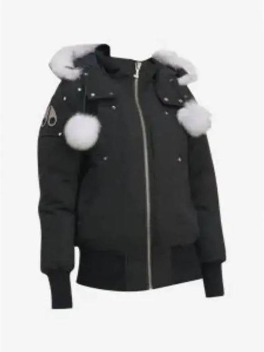 Original Debbie Bomber Jacket White Shearling Black - MOOSE KNUCKLES - BALAAN 2