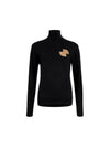 Wool Logo Turtleneck Black - PATOU - BALAAN 2