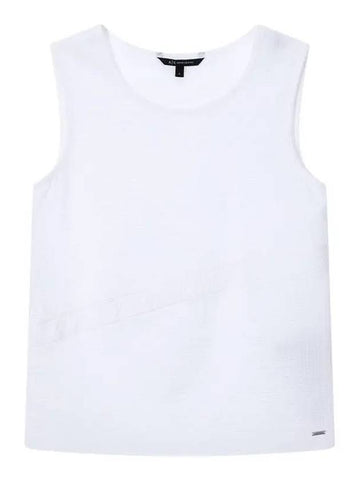 Women s seersucker mini frill tank top white 270527 - ARMANI EXCHANGE - BALAAN 1