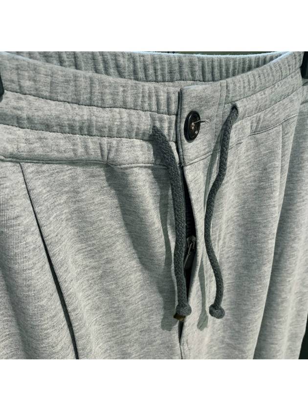 Drawstring Terry Track Pants Grey - BRUNELLO CUCINELLI - BALAAN 5