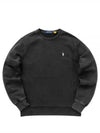 Embroidered Pony Logo Crew Neck Cotton Sweatshirt Black - POLO RALPH LAUREN - BALAAN 2