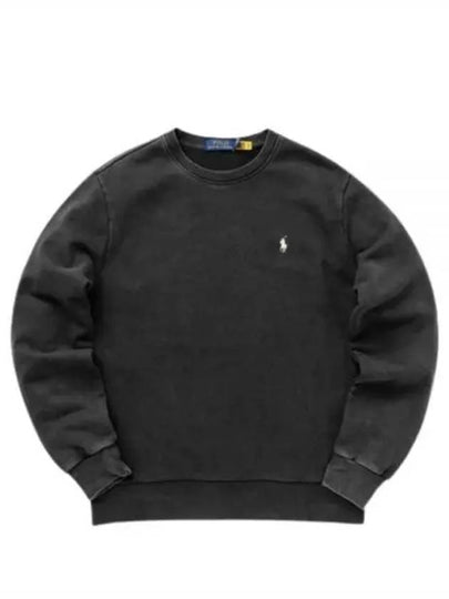 Embroidered Pony Logo Crew Neck Cotton Sweatshirt Black - POLO RALPH LAUREN - BALAAN 2