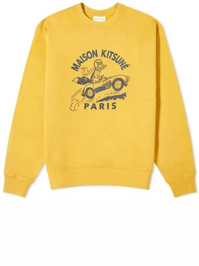 Maison Kitsune Racing Fox Comfort Sweatshirt Mustard - MAISON KITSUNE - BALAAN 2