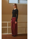 button corduroy pants burgundy - FOR THE WEATHER - BALAAN 4