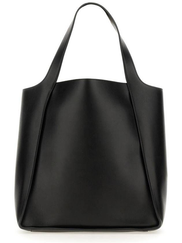 Perforated Logo Open Top Tote Bag Black - STELLA MCCARTNEY - BALAAN 5