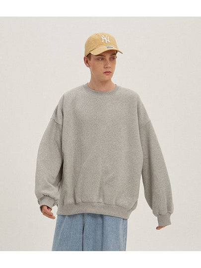 Peach Skin Balloon Over Sweatshirt Gray - MOO - BALAAN 2