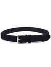 Woven Suede Buckle Leather Belt Black - TOD'S - BALAAN 5