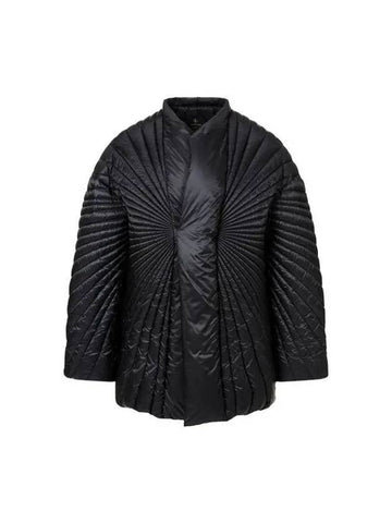 MEN MONCLER logo patch goose down quilted jacket black 270002 - RICK OWENS - BALAAN 1