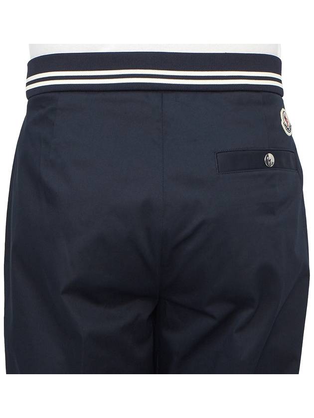 Logo Patch Straight Pants Navy - MONCLER - BALAAN 7