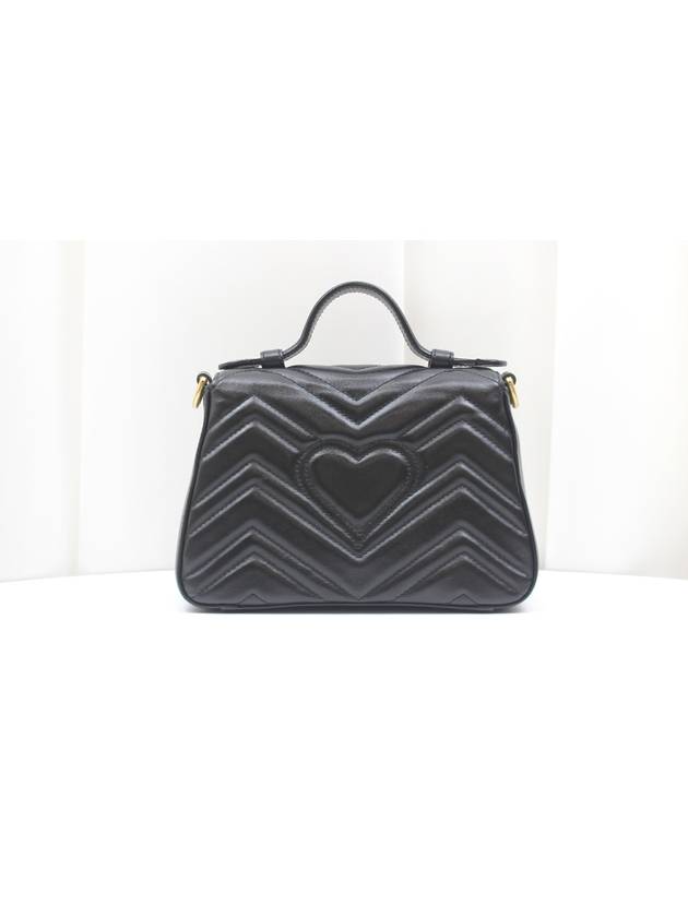 GG Marmont Mini Top Handle Bag Black 547260 - GUCCI - BALAAN 5