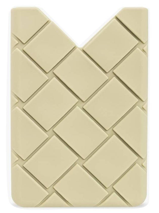 Intrecciato Silicone Card Holder Light Green - BOTTEGA VENETA - BALAAN.