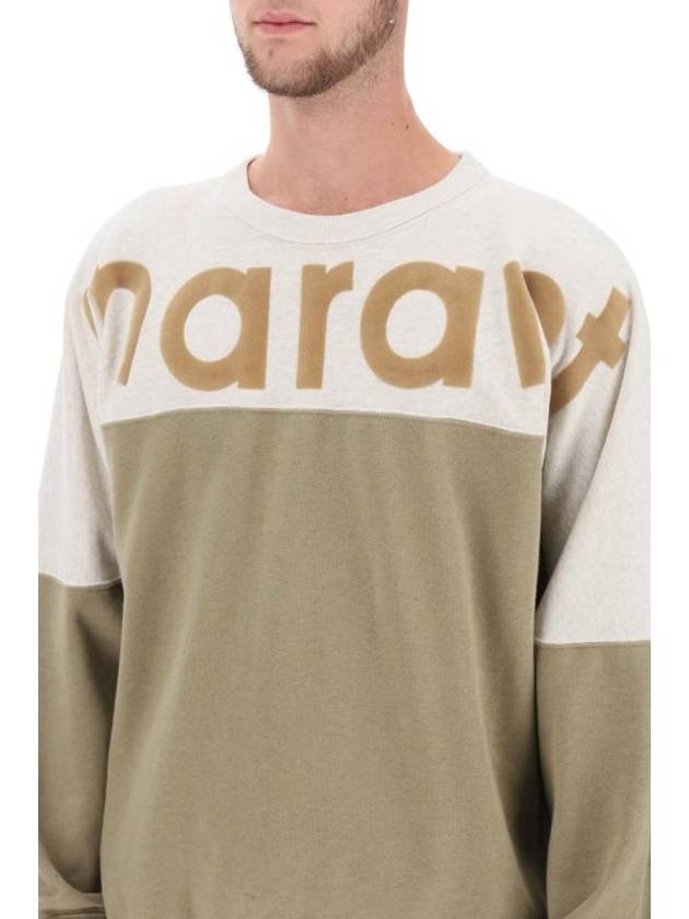 Howley Logo Crew Neck Sweatshirt Khaki - ISABEL MARANT - BALAAN 5