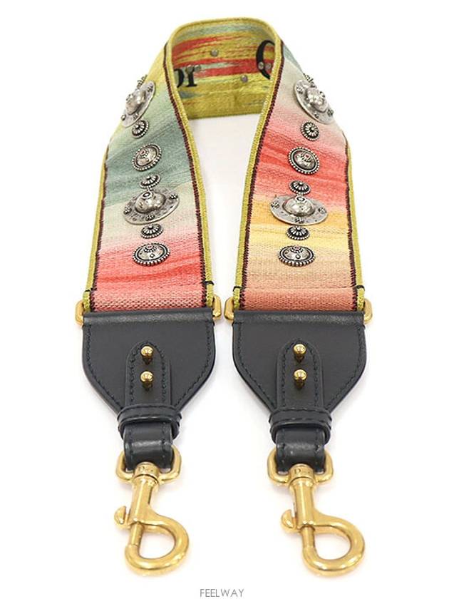 Men s Christian Multicolor Embroidered Medallion Bohemian Rainbow Gradient Shoulder Strap - DIOR - BALAAN 4