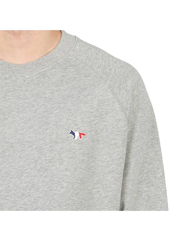 Tricolor Fox Patch Sweatshirt Gray Melange - MAISON KITSUNE - BALAAN 9