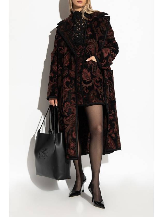 Etro Patterned Coat, Women's, Burgundy - ETRO - BALAAN 2