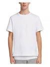 Men's Side Slit Relaxed Short Sleeve T-Shirt White - THOM BROWNE - BALAAN 2