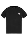 Kids Short Sleeve T Shirt Black 8C00033 83907 999 8Y 10Y - MONCLER - BALAAN 1