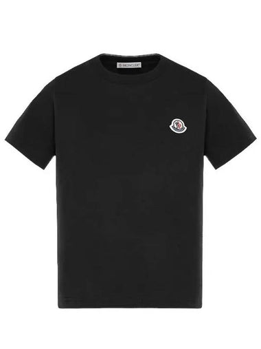 Kids Short Sleeve T Shirt Black 8C00033 83907 999 8Y 10Y - MONCLER - BALAAN 1