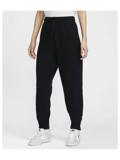 Sportswear Phoenix Cozy Bouclé High Waist Oversized Knit Pants Black - NIKE - BALAAN 2