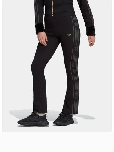 Ski Chic Flared Rib Leggings Black - ADIDAS - BALAAN 1