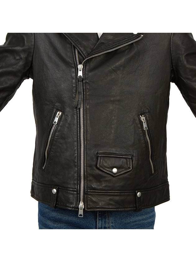 Milo Biker Leather Jacket Black - ALLSAINTS - BALAAN 11