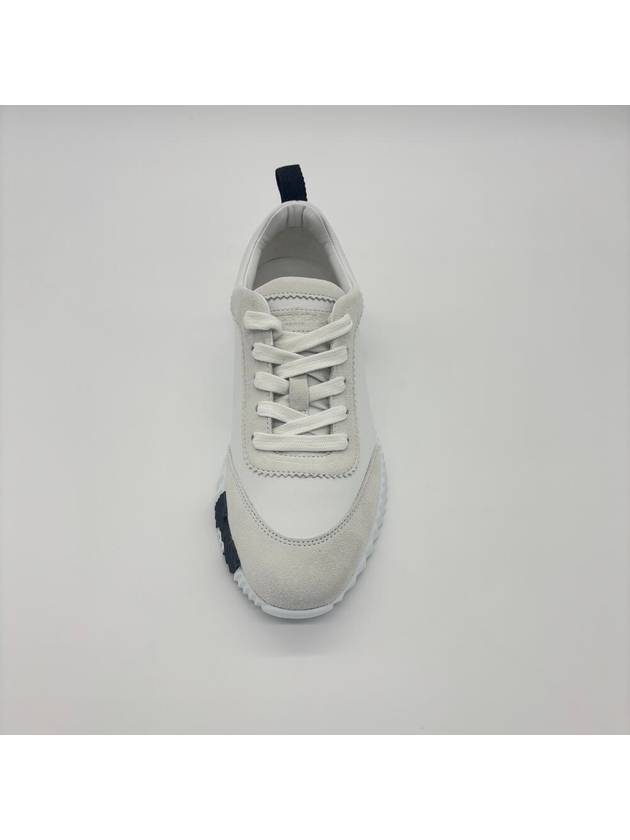 Bouncing Leather Low Top Sneakers Blanc - HERMES - BALAAN 4