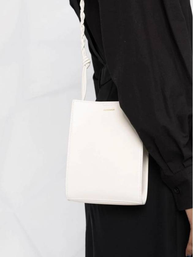 Tangle Smooth Leather Small Cross Bag White - JIL SANDER - BALAAN 4