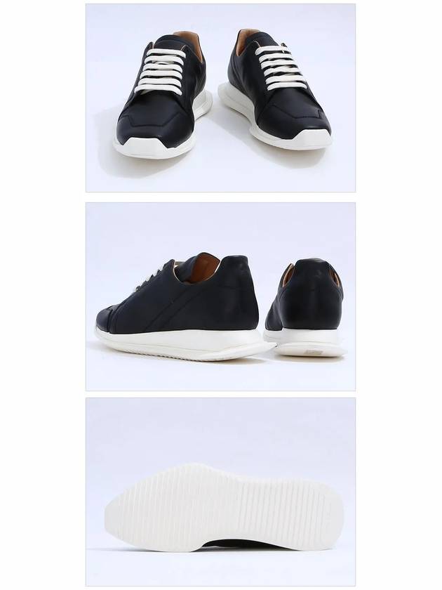 Oblique Lace Up Runner Low Top Sneakers Black - RICK OWENS - BALAAN 5