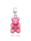 Nostalgia Bear Pendant Silver Pink - CRYSTAL HAZE - BALAAN 3