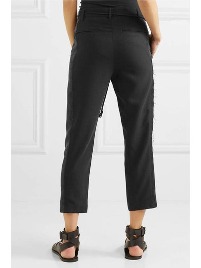 Belted JacquardTrimmed Wool Tapered Pants - ANN DEMEULEMEESTER - BALAAN 2