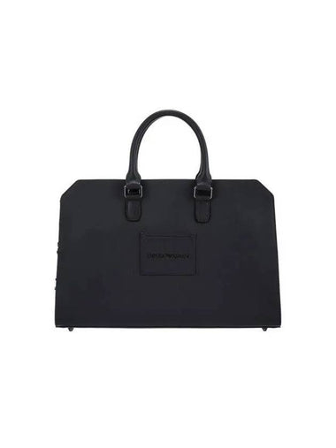 Men s Front Pocket Leather Briefcase Black - EMPORIO ARMANI - BALAAN 1