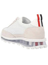 Vitello Calf Leather Clear Sole Tech Runner Sneakers White - THOM BROWNE - BALAAN 4