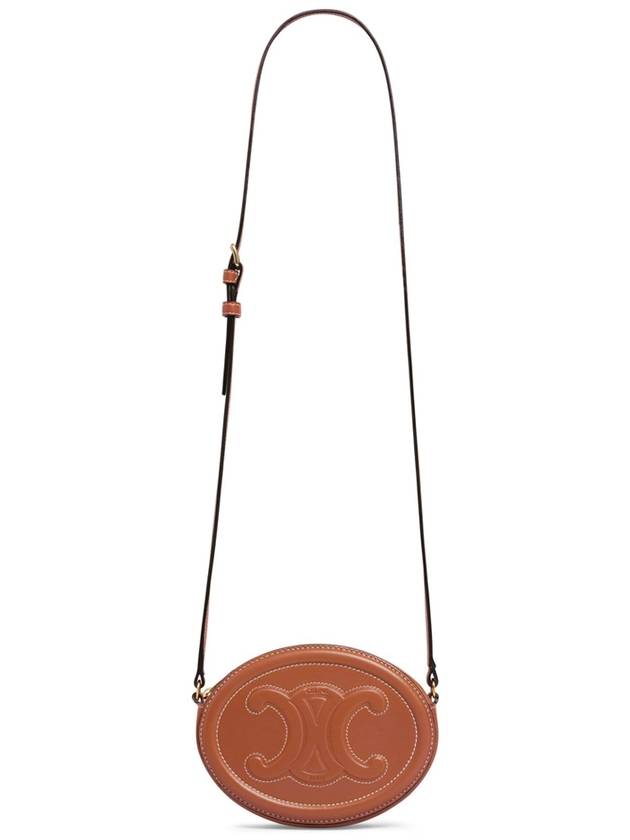 Oval Purse Smooth Calfskin Cross Bag Brown - CELINE - BALAAN 7