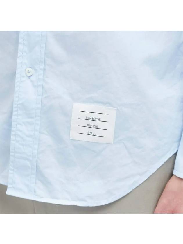 Men's Poplin Grosgrain Armband Classic Long Sleeve Shirt Blue - THOM BROWNE - BALAAN 4