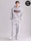 Logo Hoodie Jogger Pants Suits Melange Grey - MACASITE - BALAAN 3