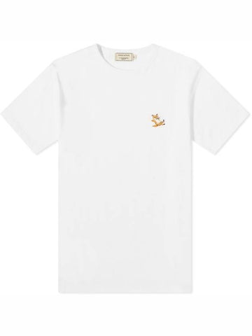 Chillax Fox Patch Classic Short Sleeve T-Shirt White - MAISON KITSUNE - BALAAN 1