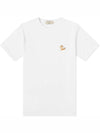 Chillax Fox Patch Classic Short Sleeve T-Shirt White - MAISON KITSUNE - BALAAN 1