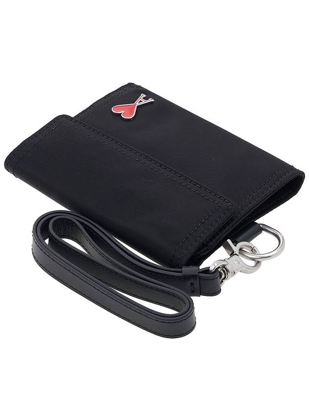 Logo Strap Half Wallet Black - AMI - BALAAN 5